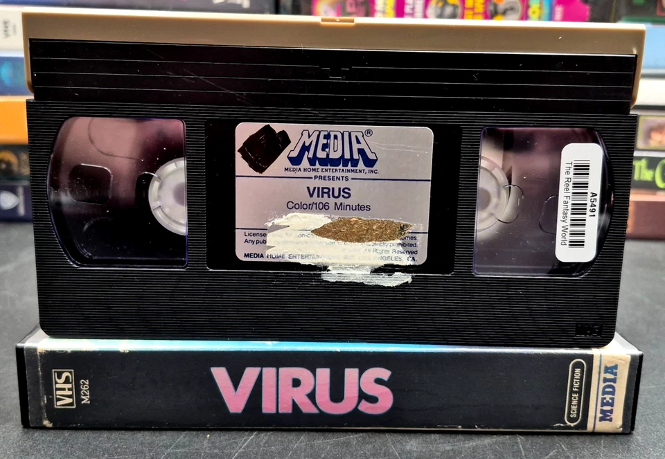 Virus VHS Media Home Video 1980 Horror Sci-Fi Robert Vaughn Rare HTF VG - Image 3 of 4