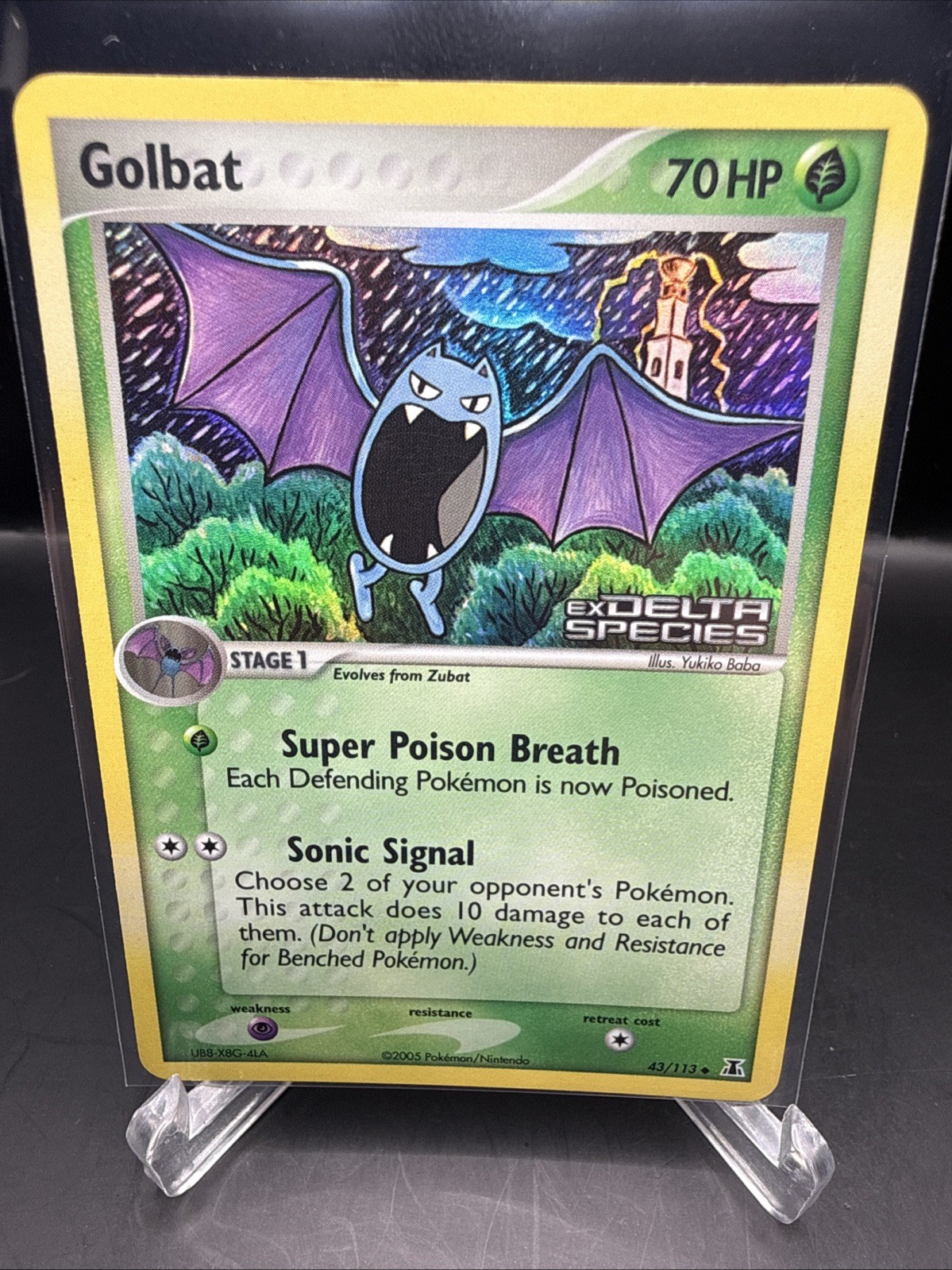 Pokemon TCG  Golbat 43/113   Delta Species Stamped Holo