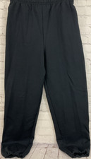 Gildan Adult Small Black Activewear Sweatpants Elastic Cuffs Heavy Blend Fleece