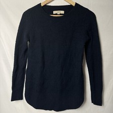 Loft Navy Waffle Knit Sweater, Size XXS