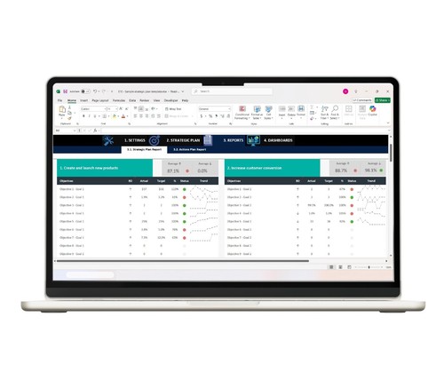 Strategic Plan in excel | Strategic Planning Excel Template - 第 6/6 張圖片
