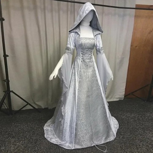Renaissance Mittelalter Kostüm Miederkleid Halloween Cosplay Damen Hexenkleid - Bild 26 von 32