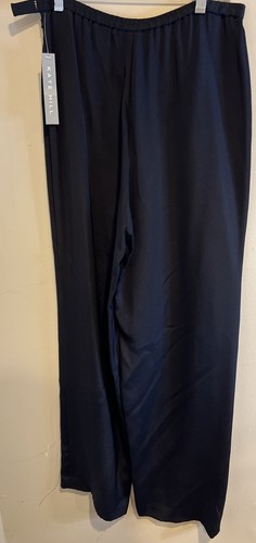 NWT Kate Hill 100% Silk Black Pants Size 6,Side Zipper - Picture 3 of 5