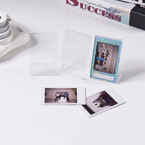 3" L-shape Acrylic Photo Frame Transparent Stand for Fujifilm Instax Mini R6T8 - Picture 2 of 7