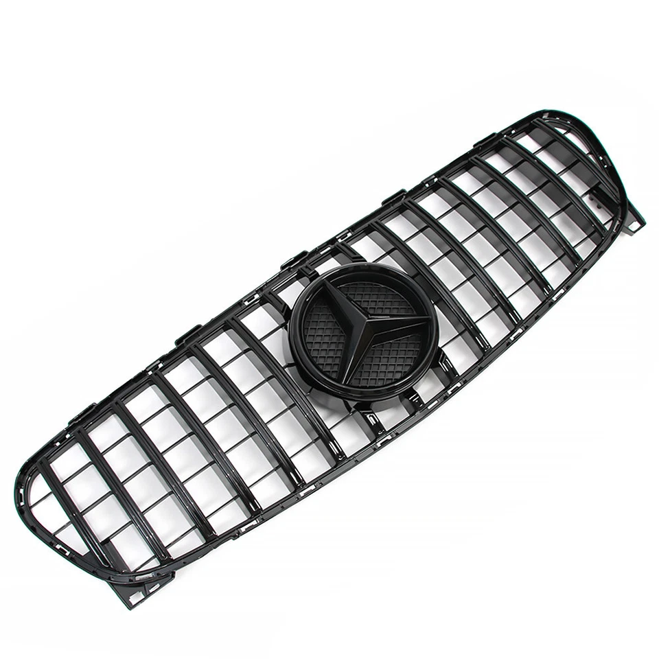 Black Front Grille Grill W/Emblem For Mercedes Benz X156 2018-2020 GLA250 GLA200 Foto 2 de 4