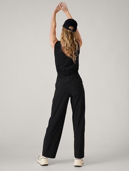 Athleta Avenue Jumpsuit size ST Small Tall Black #842768 for