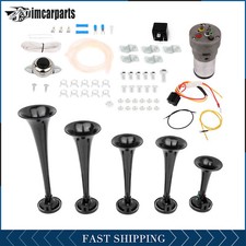 Black Ultra Loud Dixie Musical Car Air Horn Kit Dukes Of Hazzard General Lee