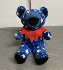 Greatful Dead Bean Bear 7" Uncle Sam 7/4/84 Beanbag Bear Plush Liquid Blue