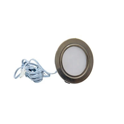 Cabinet LED Light Recessed Matt Chrome 65mm for Static Caravan Kitchen Downlight