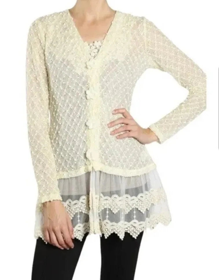 Boho discount lace cardigan