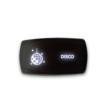 DISCO - Horizontal LED Rocker Switch 5 Pin Dual Light 20A 12V ON / OFF