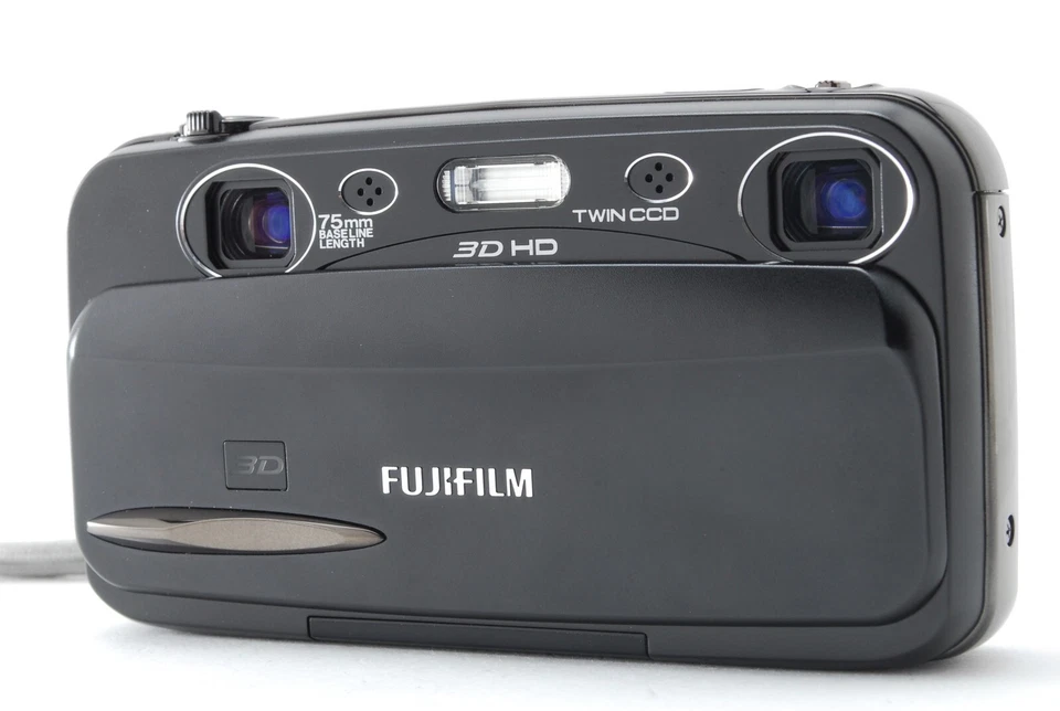 [Neuwertig] Fujifilm FinePix Real 3D W3 10.0MP Digitalkamera schwarz mit Box ... - Bild 2 von 4