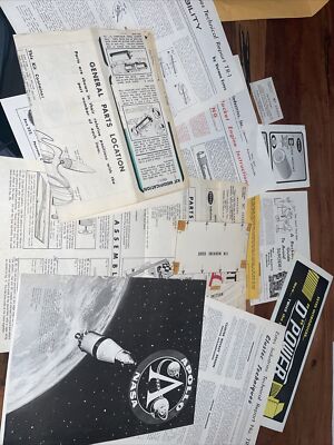 Vintage Estes Lot Model Rocket Foldout Inserts Ad Instructions Astron Big Bertha