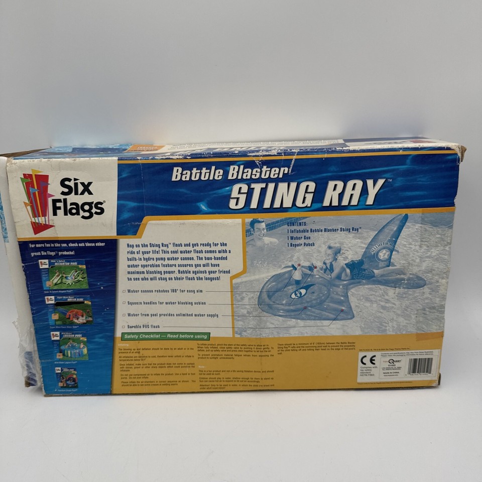 Six Flags Battle Blaster Sting Ray Pool Inflatable 2004 eBay