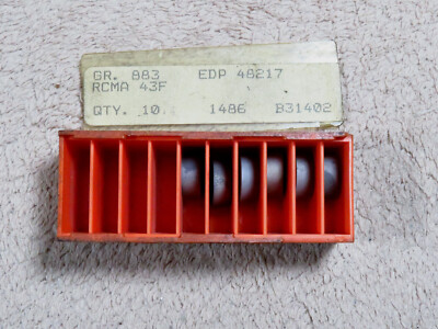 6 ~ NEW ~ CARBOLOY  RCMA  43F  GRADE: 883  CARBIDE INSERTS Round