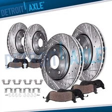 8pc Front Rear Drilled Disc Rotors Brakes Pads for 2014-2020 Nissan Rogue Sport