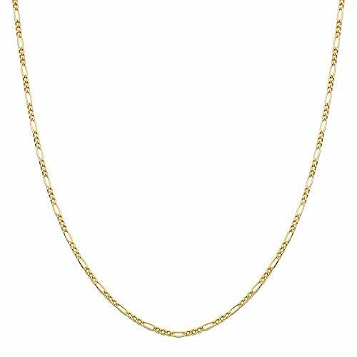 Neu 10k Gelbgold Figaro Figro Kette 2,5 mm 18" 18 Zoll Halskette Herren - Bild 5 von 5