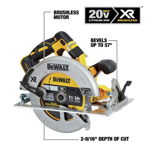 DEWALT 20V MAX 71/4 in. Cordless Circular Saw DCS570B New 885911489355