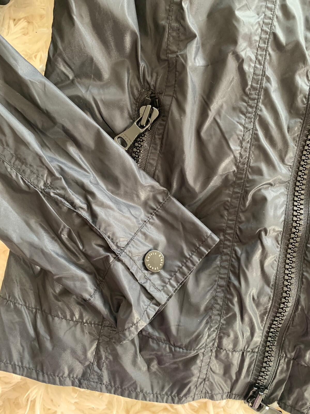 BNWT Women’s Calvin Klein Nylon Black Jacket Size S RRP $190 image 3