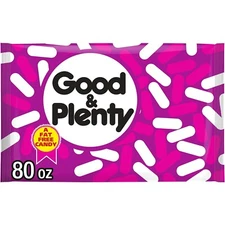 GOOD And PLENTY Licorice Fat Free, Candy Bulk Bag, 5 Lbs..