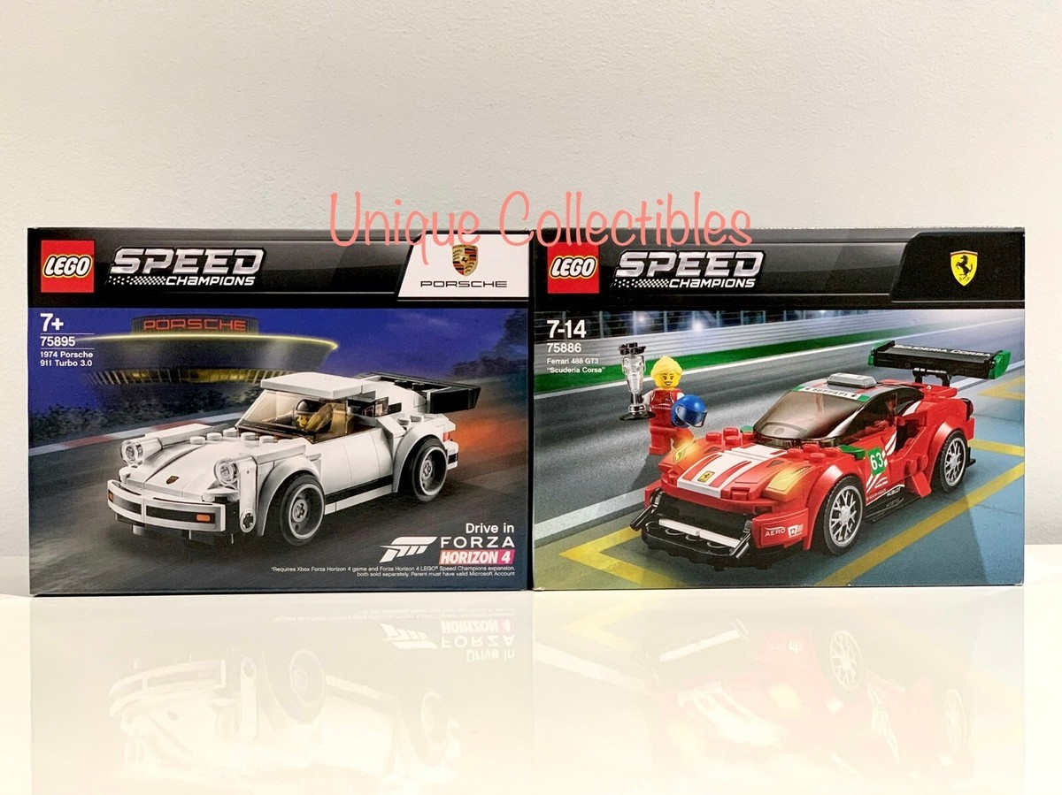 LEGO 75895 75886 Speed Champions Porsche Ferrari 488 GT3 Sets