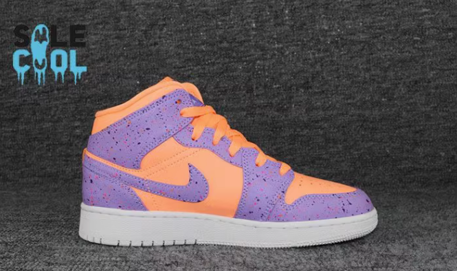 Nike Air Jordan 1 紫/オレンジ ミドル Jordan 1 Mid SE GS 'Atomic Pulse' - Air Jordan - AV5174 800