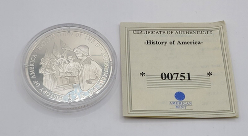 UNC 2002 Liberia 20 Dollar .925 Silver Proof Coin - 19th Amendment - Picture 5 of 7