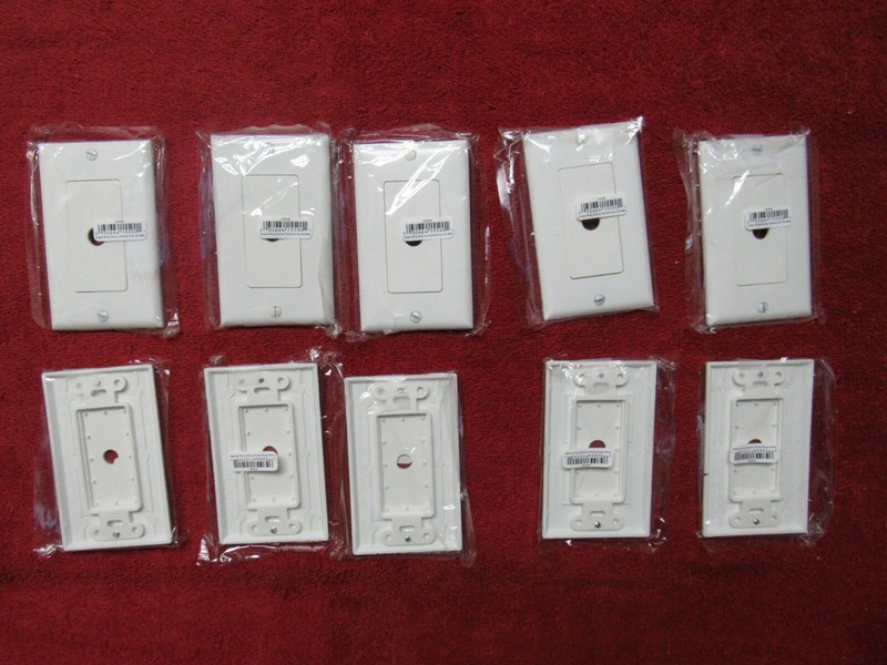 (10) White Wall Plate Decora insert -fan speed, dimmer, Impedance Match Volume  