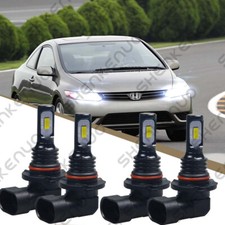 Front Led Headlights Hilo Lights Bulbs For Honda Civic 2004-2010 6000k Qty 4 Front Led Headlights Hilo Lights Bulbs For Honda Civic 2004-2010 6000k Qty 4