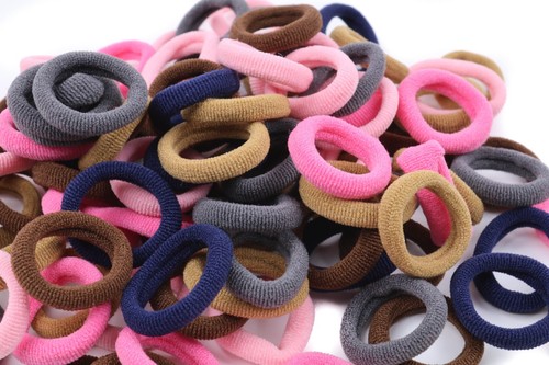 Mini lazos elásticos suaves de tela de jersey bobble para el cabello bandas para el cabello escolares - Imagen 72 de 86