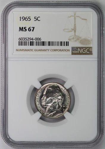 1965 NGC MS 67 United States / American Jefferson Nickel