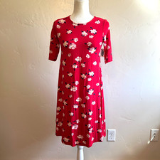 Old Navy Womens Floral Short Sleeve Pullover Jersey Dress Knee Length Size XS