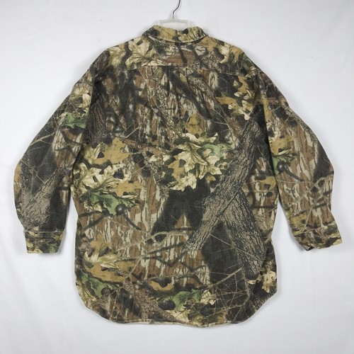Vintage Mossy Oak Mens 3XL Camo Break Up Heavy Button Down Long Sleeve USA - Picture 4 of 6