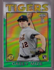 Casey Mize Tiger Rookie 2021 Topps Chrome Ben Baller 1986 Green Refractor /99 RC