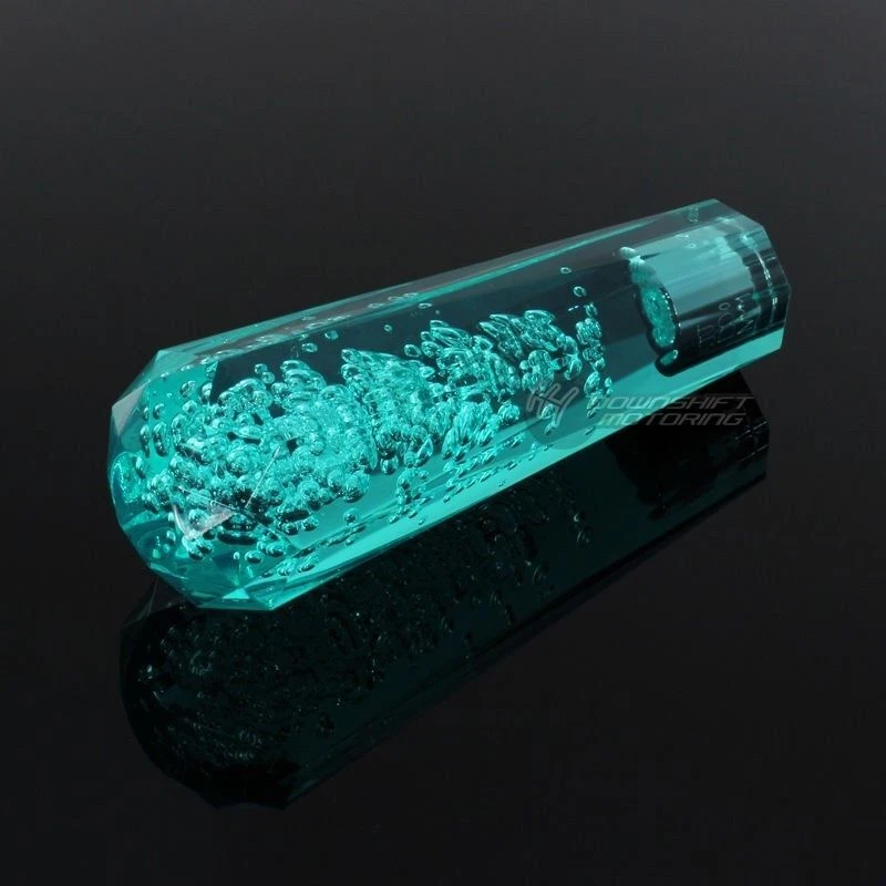 JDM VIP Diamond Crystal Manual Bubble Shift Knob 150mm TEAL For Honda Mazda - Image 4 of 4