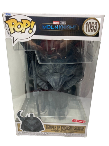 FUNKO POP 1053 10" TEMPLE OF KHONSHU STATUE MARVEL'S MOON KNIGHT DAMG BOX - 第 1/12 張圖片