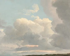 Antique Cloud Study Landscape Painting Giclee Print on Fine Art Paper