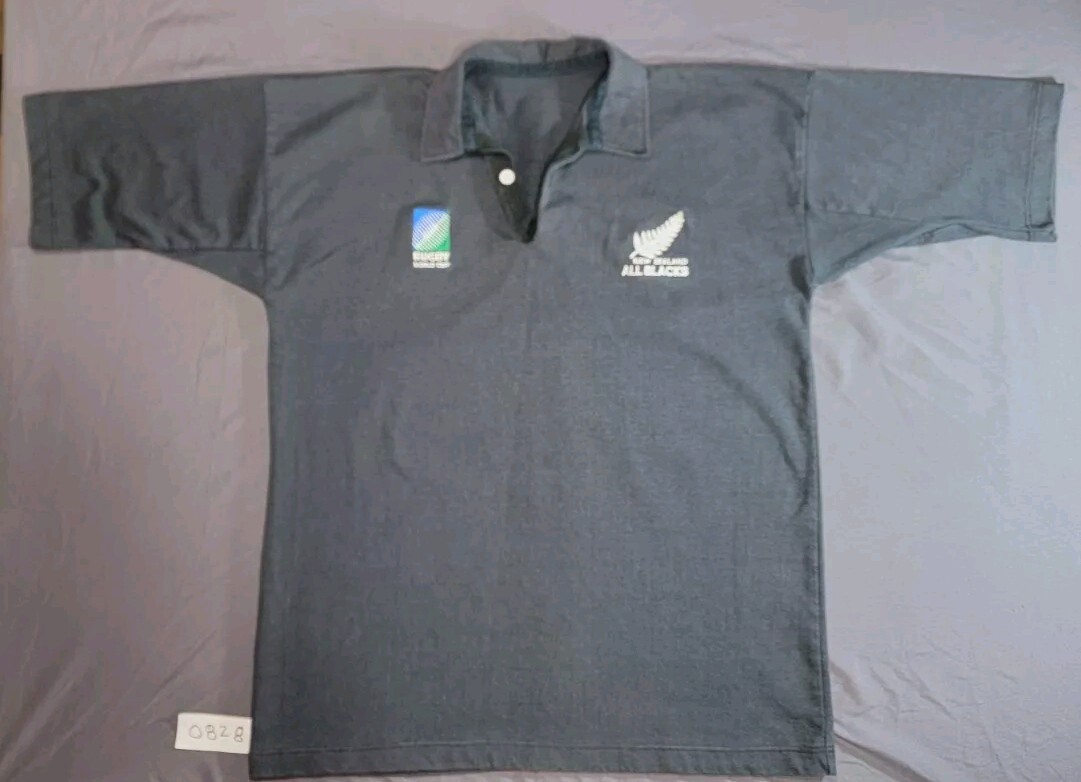 Vintage New Zealand All Blacks Rugby World Cup Jersey Polo Black