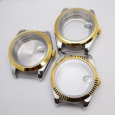 36mm/39mm sapphire silver gold watch case fit NH35 NH36 Miyota 8215 ETA 2824