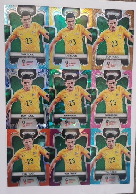 Tom Rogic 20 Cards 2018 Panini Prizm World Cup Socceroos Blue Shimmer, Gold More