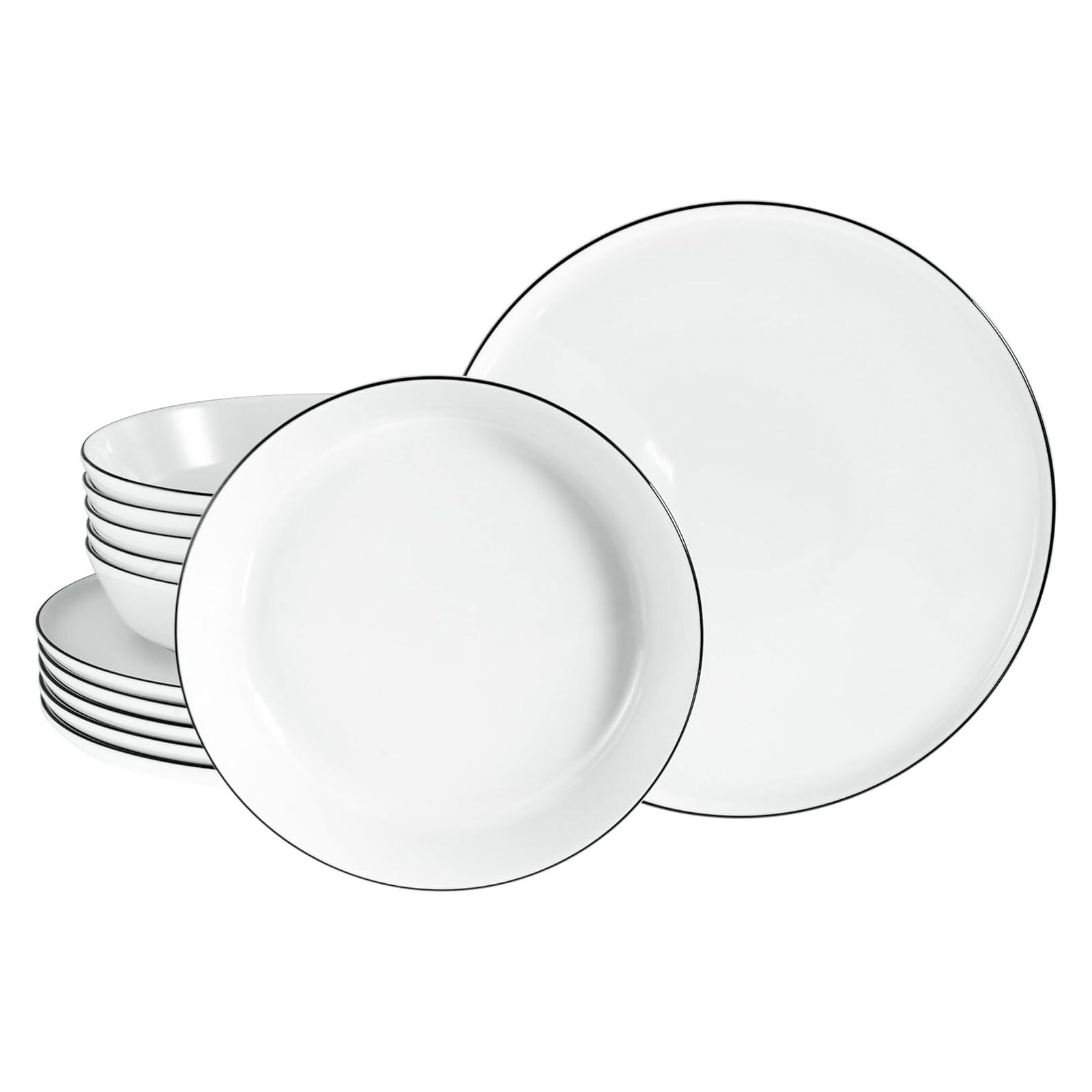 Креативная коллекция шеф-повара 21966 Black Line 12-tlg Geschirrset Tafelservice