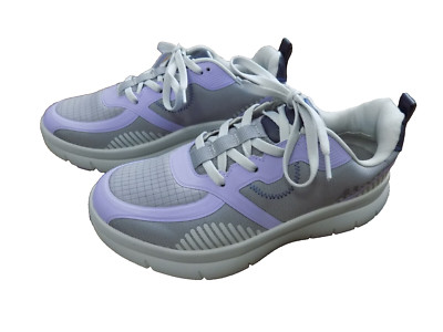 Rok n Roll Alegria Gray Lilac Purple Lace up Tie EUC Comfort Sneakers 37 6.5