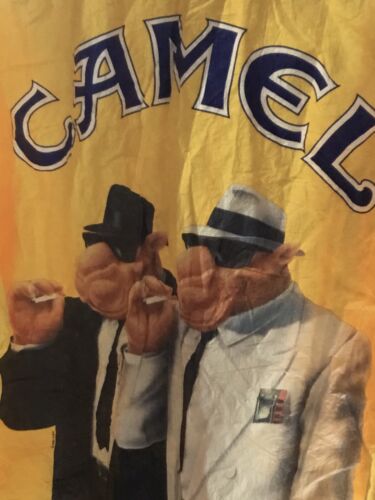 1992 Rare Camel Cigarettes Smoking Joe Yellow Windbreaker Vintage Jacket - Picture 3 of 5