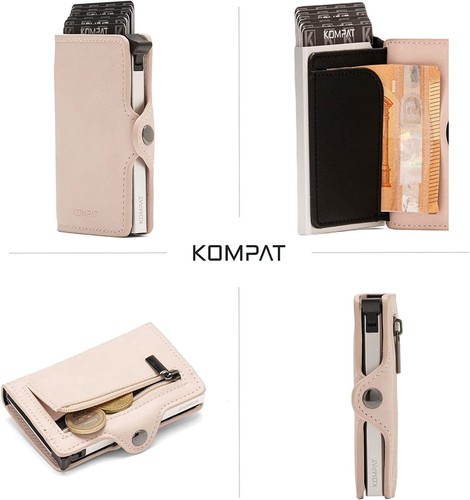 Porta Carte di Credito RFID Portafoglio Uomo Slim Portafoglio Piccolo Sottile - Foto 58 di 83