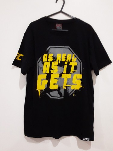UFC T Shirt Mens Adult Size Medium Short Sleeve Black Logo Fighting - Picture 3 of 9