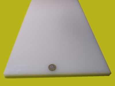 HDPE (Polyethylene) Sheet White, .500 (1/2) Thick x 12'' Wide x 24'' Length