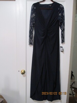 marina beaded long sleeve sheath dress Beaded Long Sleeve Sheath Dress (Women)