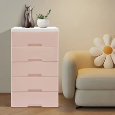 5 Drawers Storage Cabinet Dresser Tower Clothes Organizer Unit For Home Bedroom