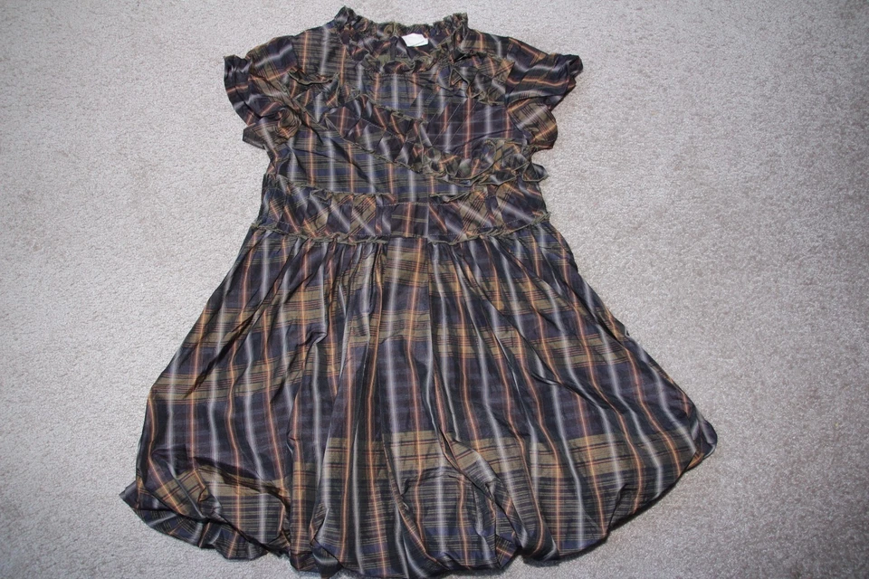 SALE  Jottum dress Sannelux 116 / 6 yrs brown/green good cond party birthday  - Image 2 of 4