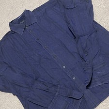Ted Baker Shirt Mens 7 Blue Paisley Long Sleeve French Cuff Button Up